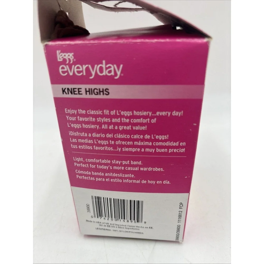 L'eggs Everyday Knee Highs One Size 7 Pair Suntan Reinforced Toe Pantyhose